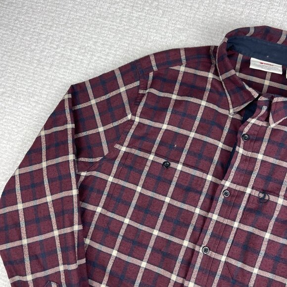 Fjallraven Men's Casual Button Down Shirt - Red and Blue Plaid - Picture 3 of 16